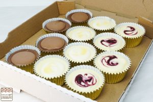 Assorted Cheesecake Cupcakes - 4 each Chocolate, Marionberry, Lemon